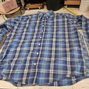 Panhandle Shirt Mens Large Blue Checkerboard Tuf Cooper‎ Long Sleeve